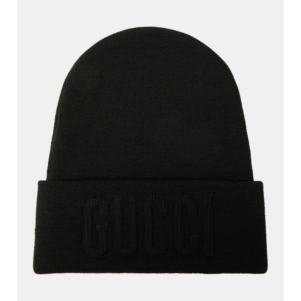 Nwt Gucci Logo Wool Beanie Hat Black Sz M